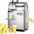 SikRea 300KG/H Commercial Sugarcane Juicer, 1100W Electric Sugar Cane Ginger Juice Press Extractor - 80% Juice Yield, High Density Filtration Residue Net + 3 Stainless Steel Rollers