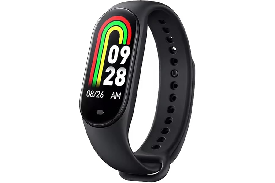 ELLENNE Band Smart M8 8 Heart Rate Oxygenation Waterproof Stress IP67 Sleep Magnetic Charging (Black)