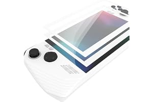 PlayVital 2-pack Skärmskydd Härdat Glas för ROG Ally X 2024 | Screen Protector Härdat Glas Film för ROG Ally 2023,7 Tum/Repskydd/HD Klar/Anti-Fingeravtryck-Vit Kant