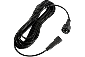 yowin Rallonge Guirlande 3M/9.8FT Rallonge Électrique, 2 Broches Prolongateur IP65 Étanche Connecteurs pour Éclairage de Noël Extérieur, Sapin Lumineuse, Rideau Lumineux