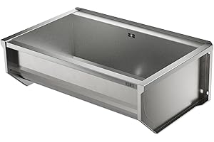 KUNe SOLIDUM 90 PLUS - Ausgussbecken Edelstahl zur Wandmontage - Außenmaße 98 x 62 x 33 (BxTxH) cm