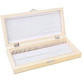 Microscope Slides Box, Storage Box for Biological Wooden Slides Large Capacity Wood Collection Buckle for Prepared Slides