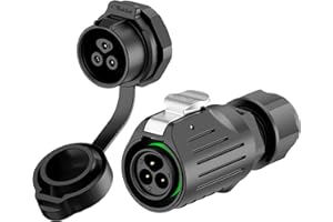 E-WeiChat EW-LP16 Conector industrial estanco IP68 Conector de aviación Conector circular con carcasa de plástico PBT Conector eléctrico de liberación rápida M16 2-9 Pines Enchufe de rosca (3 Pines)