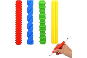 4st Texturerade Silikonpenngrepp, Färgglada Fidget-Hylsor Tyst Rum Fidget för Barn och Vuxna för Att Förbättra Fokus och Finmotorik