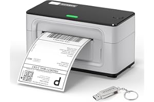 MUNBYN Stampante Etichette Adesive, 4x6 Stampante per Etichette Termiche USB, Alta Velocità da 150mm/s, Stampante Termica Etichettatrici per Windows/Mac, Adatto per Uffici, Spedizioni, Magazzini