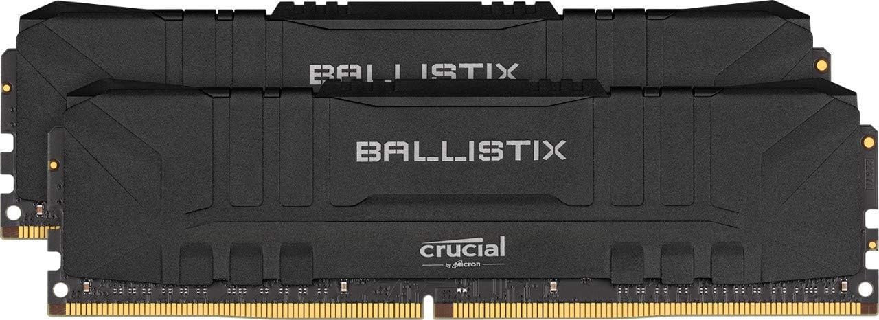 Crucial Ballistix BL2K8G32C16U4B 3200 MHz, DDR4, DRAM, Desktop Gaming Memory Kit, 16GB (8GB x2), CL16, Black