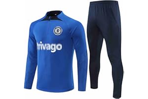 LOXCZI F-C 2022-23 Abbigliamento Sportivo da Calcio per Uomo, Giacca da Allenamento Pantaloni Jogging Tute da Calcio Maniche Lunghe Maglie Calcio Uomo per Adulti Appassionati Calcio Regalo