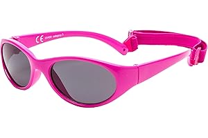 Kiddus Sunglasses for Children Girl Boy. Age from 2 years old. UV400 Sun Filter. Made Rubber. Flexible. Impact Resistant. Adjustable Elastic Headband. Designed in Barcelona