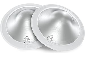 The Original Silver Nursing Cups, Boboduck Silver Nipple Covers for Breastfeeding, 925 Grade Layered Tri-Laminate Nipple Shields for Nursing Newborn, Regular Silver Nipple Shield (Small)