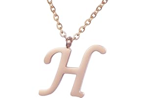 Morella Damen Halskette mit Buchstaben Anhänger Edelstahl rosegold in Schmuckbeutel