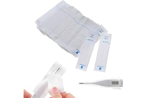 PCSFOE 100 Stücke thermoscan schutzkappe,Digital-Thermometer Sondenabdeckungen,Universelle elektronische Thermometerabdeckungen für mündliche Achselhöhle rektale elektrische Thermometer