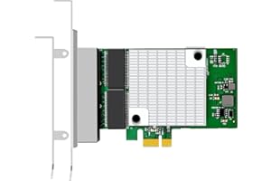 GLOTRENDS ST7387 Tarjeta de Red Gigabit PCIe Ethernet de 4 Puertos, 4 x Chip RTL8111H, 4 x Puerto LAN RJ45, instalación PCIe X1