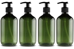 KITCHNEXUS Kitchnexu 4 Dispensador de Jabón Botella de Bomba para loción Dispensador de loción Botella vacía para líquido Dispensador - 500ML/Verde
