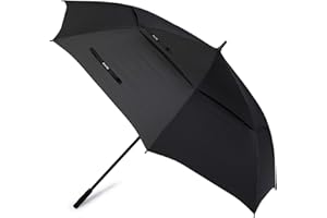 G4Free Parapluie de golf de 72 pouces, ouverture automatique, extra large, double couverture, ventilé, coupe-vent, imperméable, bâton, parapluie