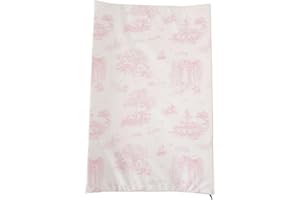 The Gilded Bird Wedge Baby Changing Mat w/Raised Sides, Change Pad, 69cm x 44cm, Extra Thick, Wipeable (Spring Toile Pink)