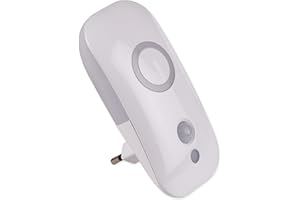 ‎MÜLLER-LICHT Müller Licht LED Leuchte aus Kunststoff mit Bewegungs-/Dämmerungssensor mit 0,9 Watt 1500K ML400072, Weiß