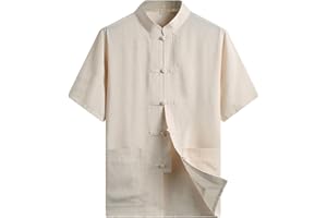 ZooBoo Chinese Clothing Tang Suit - Kung Fu Short Sleeve Shirt for Men