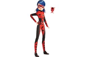 Bandai - Miraculous - Poupée - Ladybug Time to de-evilize - Poupée Mannequin articulée 26 cm - Licence Officielle Miraculous - Poupée Ladybug Costume Noir et Rouge - P50006
