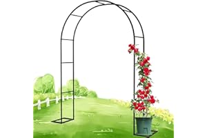 LYAH Rosenbogen Garten Rosengestell Torbogen Breite 120CM~350CM Metallbögen Verzinkt Gartenbogen Rankgitter Für Kletterpflanzen, Garten Rasen Patio Hochzeitsdekorationen (Size : 120x220CM/3.9x7.2ft)