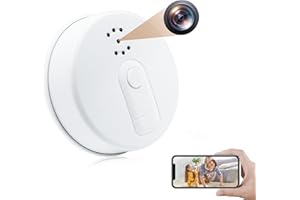 sakalaka Wifi Spy Hidden Camera Smoke Detector, 1080P HD Wireless Video Camera Loop Recording, Motion Detection, Night Vision, Live Viewing, APP Remote Control, Indoor Home Security Nanny Cam