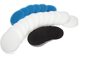 LTWHOME Compatible Filtre de Carbone et Grossier et Tampons Filtrants Bien Ensemble Convient pour Le Eheim Classic 2215/350 2616151 (Paquet de 24)
