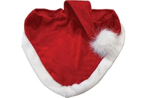 Equetech Santa's Hat Horse Bonnet, Red and White Plush, Christmas Theme, Winter Holiday Riding Gear, Horse Costume