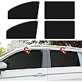 Car Side Window Sun Shades, Window Sunshades Privacy Curtains, 100% Block Light for Breastfeeding, Taking a nap, Changing Clothes, Camping (Front&Back 4pcs)