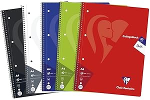 Clairefontaine 307253C – MIMESYS COLLEGEBLOCK A4 160P DOT INTENS – Confezione da 5