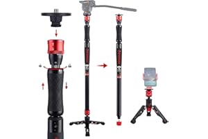 IFOOTAGE Monopod Cobra 2 Strike A150S, 59" Telescopic Camera Monopod with Dual Direction Quick Adjustable, Compatible with DSLR Cameras and Camcorders