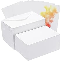 Cartoline Acquerello In Puro Cotone PATIKIL – 50 Pezzi Con Buste, 300gsm, 5x7 Pollici, Viola