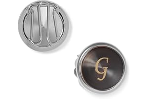 BRERA 67 - Copribottoni Camicia Uomo con Iniziali, Copri Bottoni Gioiello Made in Italy Personalizzabili, Copribottone polso argento con Lettera, Accessori eleganti per polsini, Idea Regalo Uomo