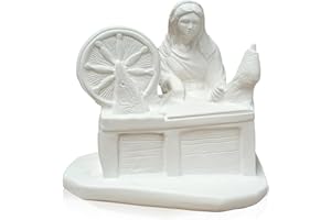 FUNNY CUP Diferentes Figuras para Belén de escayola. Estaturas Medias. Todas Las Profesiones para el Nacimiento. Ideal para complementar los Portales de Navidad (Hilandera)