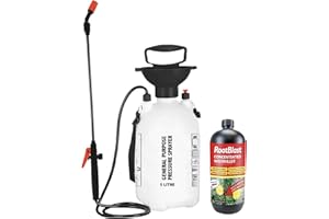 GENERIC RootBlast - 1 Litre Concentrate 72g/L Glyphosate Weedkiller - with 5 Litre Garden Sprayer - Kills weeds and roots - 1L makes up to 10L - covers up to 660 sqm
