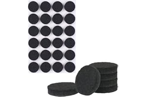 VABNEER 72 Pièces Patins en Feutre, 20mm Noir Auto-adhésifs Protecteur de Sol Tampon Feutre, 5mm D'épaisseur, Patins pour Meubles pour Pieds de Meubles (Rond, 20mm)