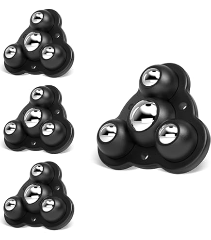 Anyke 1,5 (40mm) antiek goud draaibare bal caster voor kleine banken, meubels - vervanging (Pack van 4