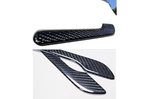 KKTR-CAR Couverture De PoignéE De Porte En Fibre De Carbone VéRitable Pour Tesla Model 3 Model Y 2017-2022, 4pcs D'Accessoires De Protection De PoignéE ExtéRieure (Fibre de carbone brillante)