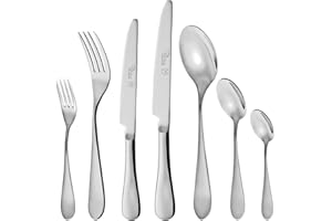 Otto Koning - Dortmund zestaw sztućców dla 6 osób, 42-częściowy, stal nierdzewna 18/10, polerowana na wysoki połysk, grubość 4 mm. Sztućce o nowoczesnym i eleganckim wzornictwie dla 6 gości