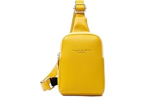 FANDARE Women Sling Bag Leather Shoulder Crossbody Backpack Girl Waterproof Chest Bag Lady Shoulder Bag Sport Gym Outdoor Daypacks