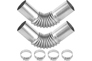 BYHLYH 24mm Car Heater Tube Connector Stainless Steel Exhaust Tube Elbow Connector Air Vent Ducting Exhaust Connector,Air Diesel Parking Heater Exhaust Pipe Connector Clamps for Diesel Heater