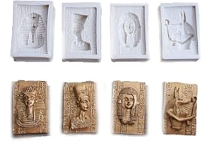 ERICETION Ägypten Sphinx Pharaoh Silikonform 4 Stück Pharaoh Göttin Form Süßigkeitenform für Polymer Clay Süßigkeiten Schokolade Fondant Kuchen Dekoration