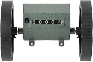 HILITAND Mechanische Längenzähler Meter Counter Rolling Wheel 5 Stellen 0-9999,9m zum Zählen Messlänge, Max. Geschwindigkeit 200RPM Z96-F