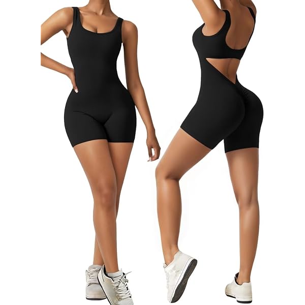 Combinaison Courte Femme Dos Nu – Tissu Extensible été – Style Y2K, Moulant – Pour Quotidien, Soirée