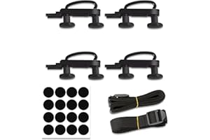 DYOUEN Lot de 4 supports de fixation universels en U pour coffre de toit - Pour voiture et van - Écrous de sécurité en forme de U - Vis en U - Kit de montage (4)