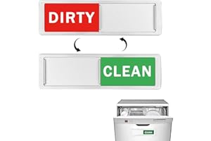 DAAIZIII Dirty Clean Dishwasher Magnet,Clean Dirty Dishwasher Sign,Geschirrspüler,Küchenzubehör,Silber Gerahmt Rechteck Rot-Grün,Spülmaschine Sauber Dreckig Schild,Für Die Spülmaschine - Kitchen Gadgets