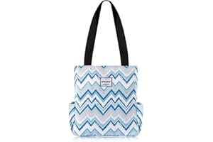 HAWEE Moda Mujer Bolsa de Hombro con Cremallera Ligera Bolso Totalizador Multicolor Bolso de Bandolera Grande Bolsa de Compras Impermeable Bolsa de Mano para Trabajo Yoga Playa Vida Diaria Escuela