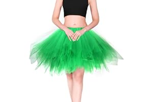Homipooty Tutu Skirts for Women Adult Tutu Short Petticoat Ballet Skirt Tulle Skirts for Women UK 80s Fancy Dress Halloween Costumes Plue Size