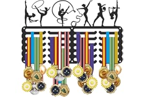 SUPERDANT Porta medallas para gimnasia porta medallas para gimnasia sincronizada porta medallas personalizado para gimnastas 6 Filas porta medallas de capacidad potenciados Decor Para Colgar Medallas