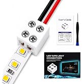SIOKUY 20 ADET Lehimsiz Led Şerit Konnekt&ouml;rleri 2 Pimli, G&uuml;venilir Led Işık Şeridi Konnekt&ouml;rleri Vidalayın 8 mm Bandı Kabloya