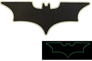 LEGEEON Batman Dark Knight Patch Glow in the Dark GITD PVC Klettpatch Gummi Aufnäher mit Klettverschluss