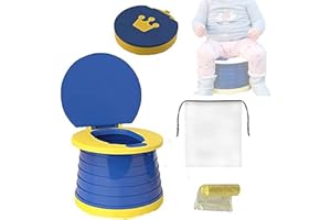 NAUXIU Vasino Pieghevole da Viaggio,Toilette Pieghevole per Bambini, Toilette Portatile per Bambini per Bambini,Vasino Pieghevole Portatile da Viaggio,Viaggio su StradaCampin o Uso Familiare